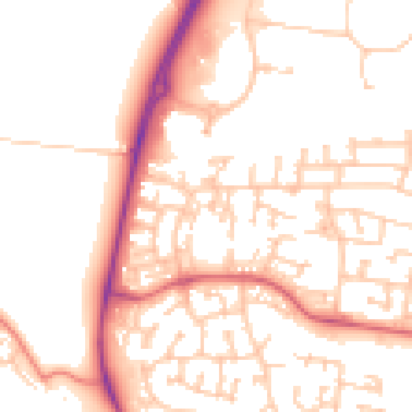 Daytime road noise heatmap for NE12 8XF