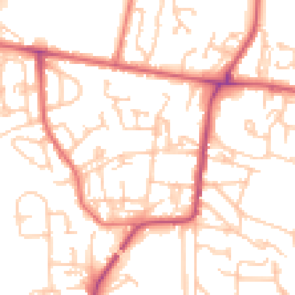 Daytime road noise heatmap for NE12 9BA