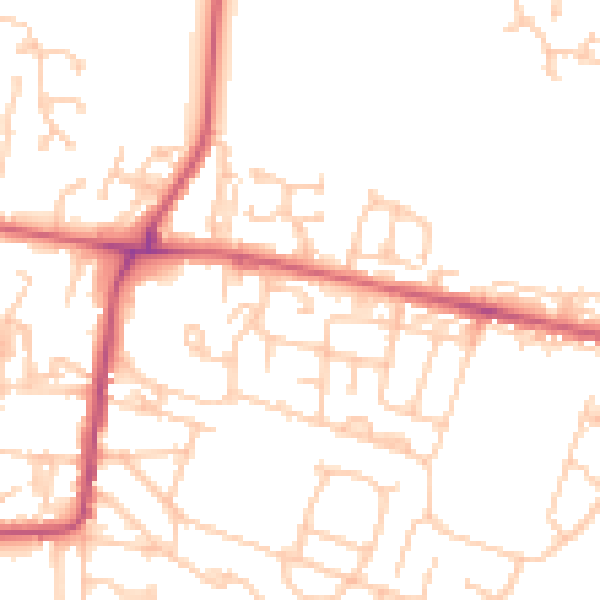 Daytime road noise heatmap for NE12 9DB