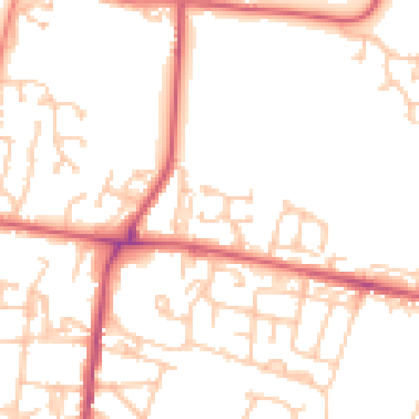 Daytime road noise heatmap for NE12 9DG