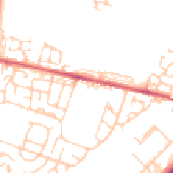 Daytime road noise heatmap for NE12 9HB