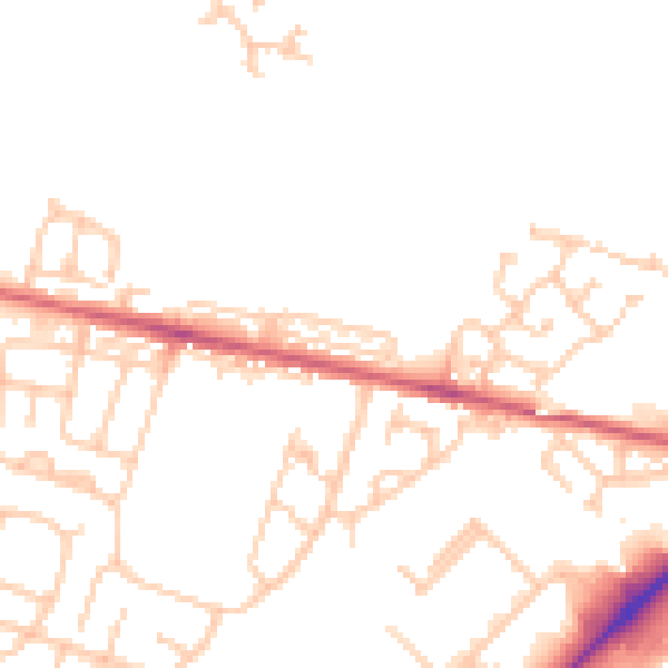 Daytime road noise heatmap for NE12 9HQ