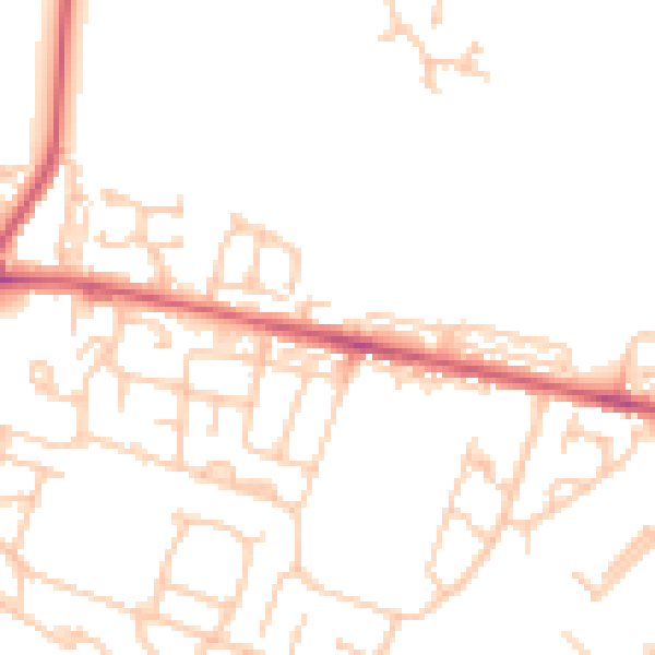 Daytime road noise heatmap for NE12 9HW