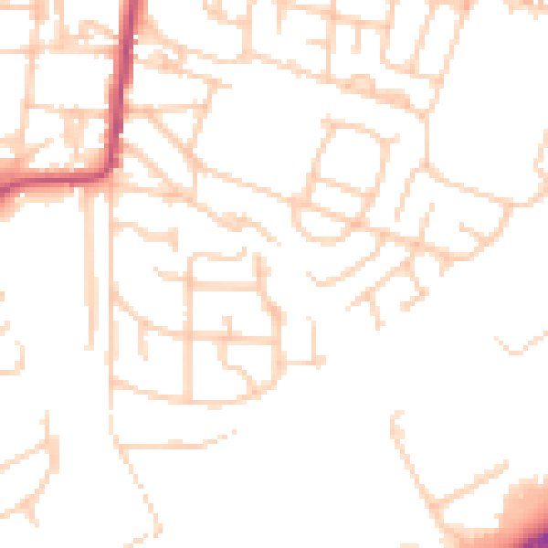 Daytime road noise heatmap for NE12 9LE