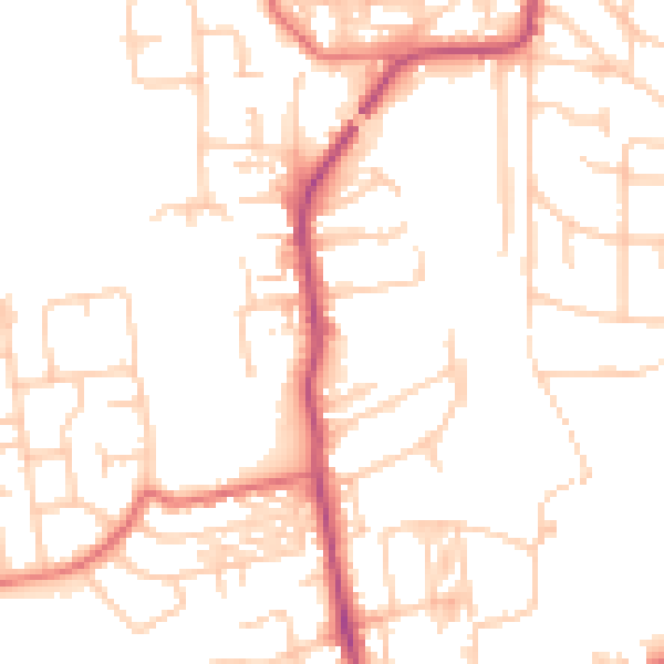 Daytime road noise heatmap for NE12 9NQ