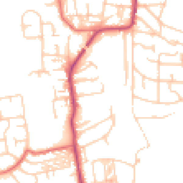 Daytime road noise heatmap for NE12 9NR