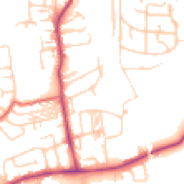 Daytime road noise heatmap for NE12 9NX