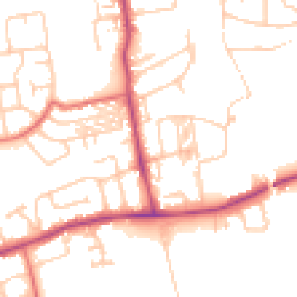 Daytime road noise heatmap for NE12 9PA