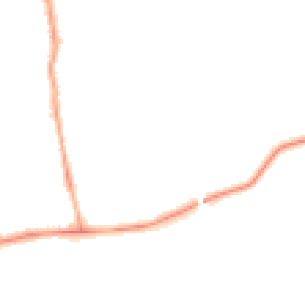 Night-time road noise heatmap for NE12 9PP