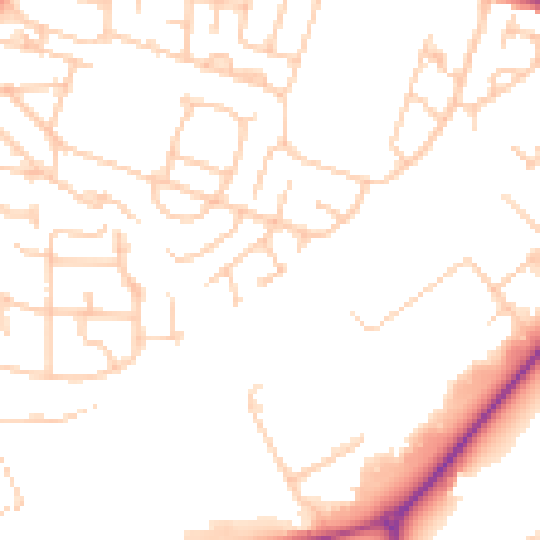 Daytime road noise heatmap for NE12 9RF