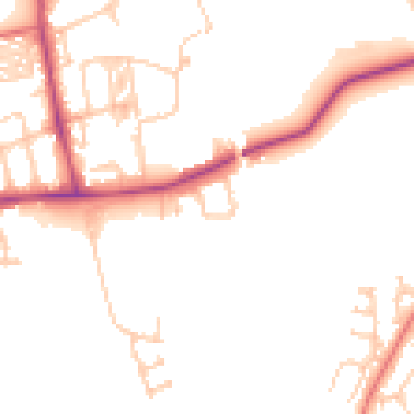 Daytime road noise heatmap for NE12 9RG