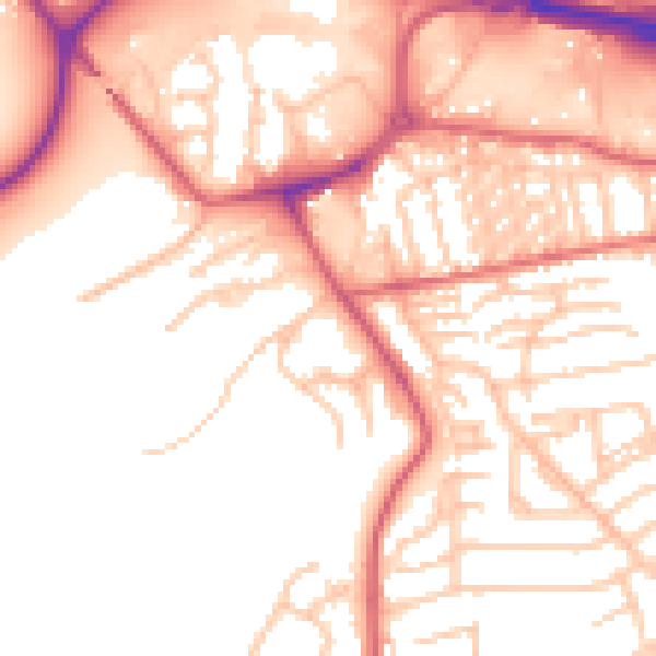 Daytime road noise heatmap for NE16 3AH