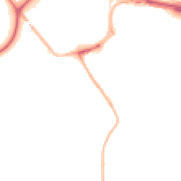 Night-time road noise heatmap for NE16 3AH