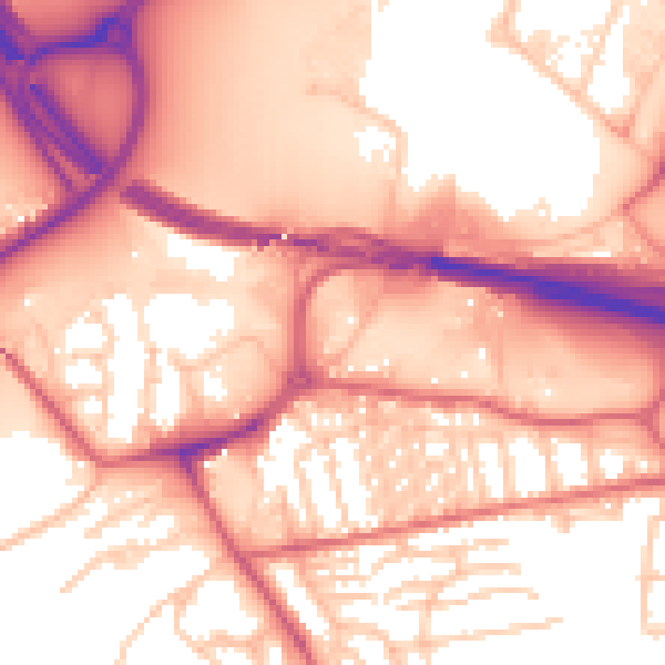 Daytime road noise heatmap for NE16 3AW