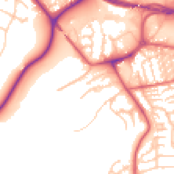 Daytime road noise heatmap for NE16 3BP