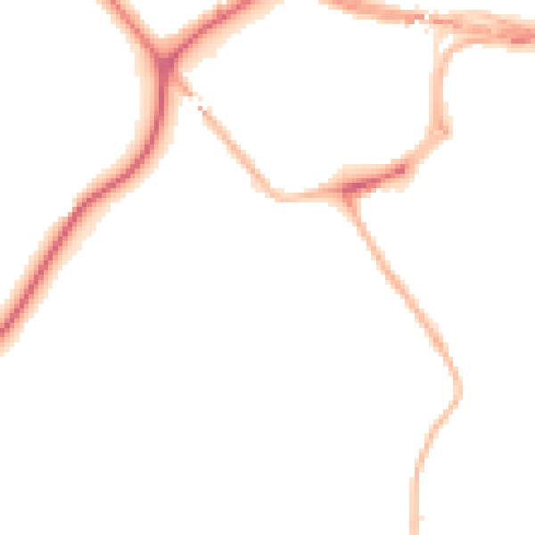 Night-time road noise heatmap for NE16 3BP