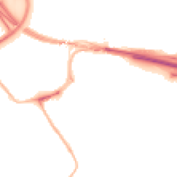 Night-time road noise heatmap for NE16 3BS