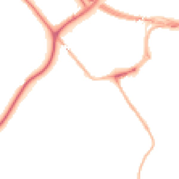 Night-time road noise heatmap for NE16 3BW