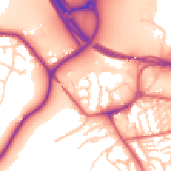 Daytime road noise heatmap for NE16 3BZ