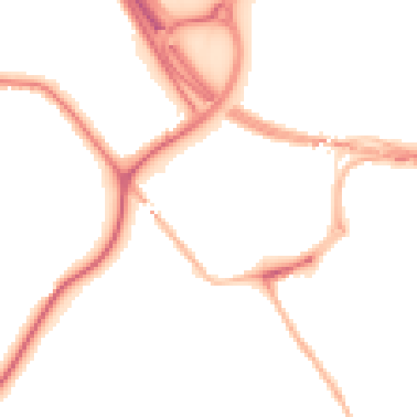 Night-time road noise heatmap for NE16 3BZ