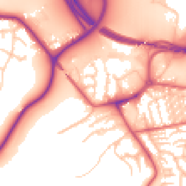 Daytime road noise heatmap for NE16 3DB