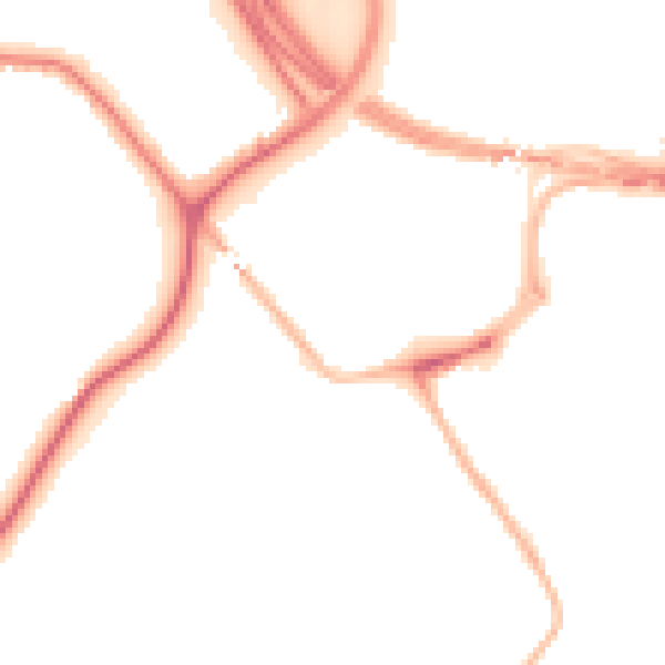 Night-time road noise heatmap for NE16 3DB