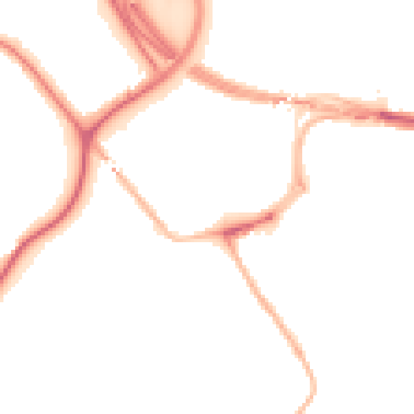 Night-time road noise heatmap for NE16 3DD