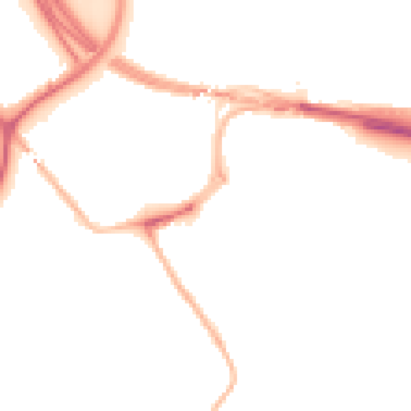 Night-time road noise heatmap for NE16 3DW