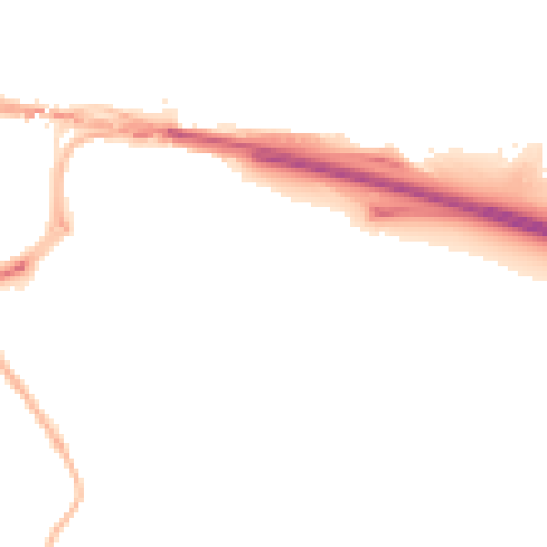 Night-time road noise heatmap for NE16 3ED