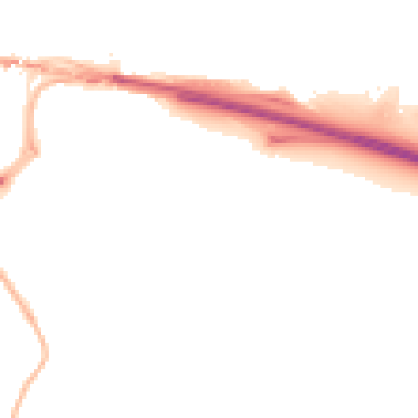 Night-time road noise heatmap for NE16 3EE