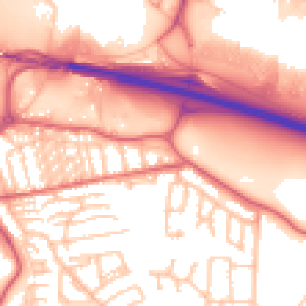 Daytime road noise heatmap for NE16 3EF