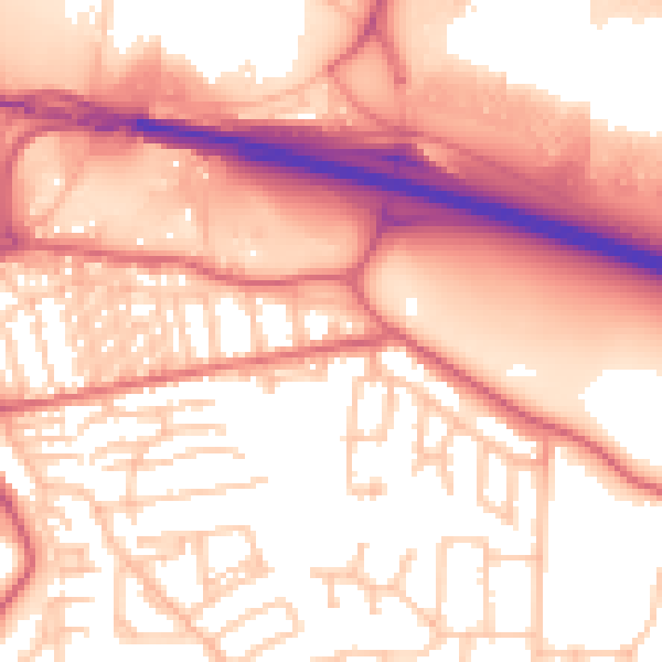 Daytime road noise heatmap for NE16 3EG
