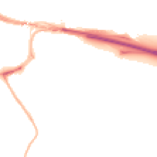 Night-time road noise heatmap for NE16 3EY