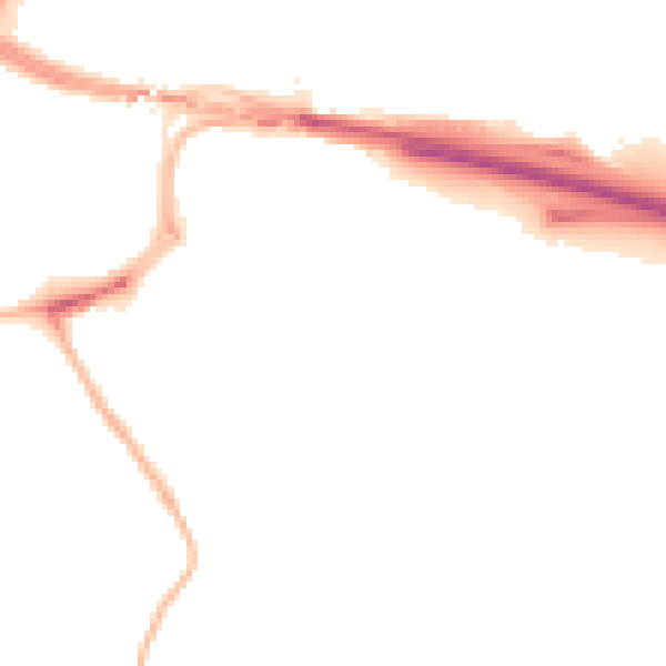 Night-time road noise heatmap for NE16 3EZ