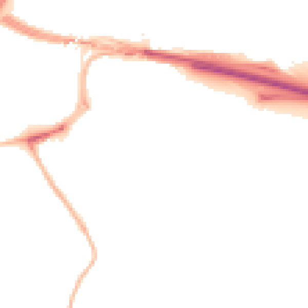 Night-time road noise heatmap for NE16 3HA
