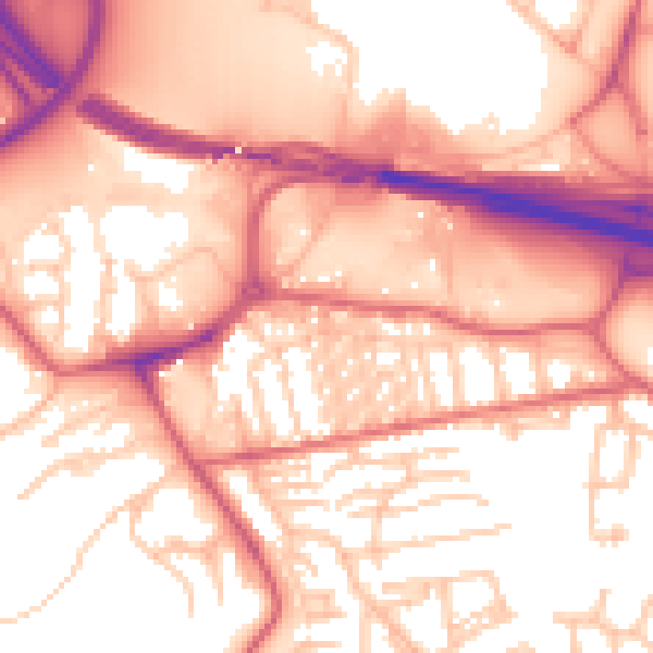 Daytime road noise heatmap for NE16 3HB