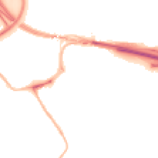 Night-time road noise heatmap for NE16 3HB