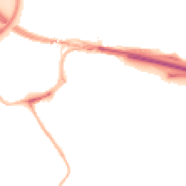 Night-time road noise heatmap for NE16 3HD
