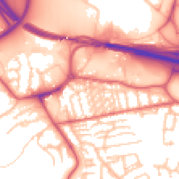 Daytime road noise heatmap for NE16 3HE