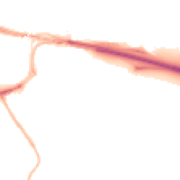 Night-time road noise heatmap for NE16 3HG