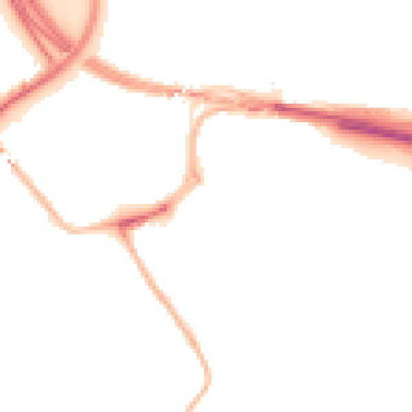 Night-time road noise heatmap for NE16 3HS