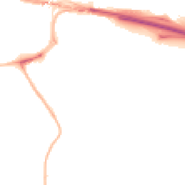 Night-time road noise heatmap for NE16 3HU