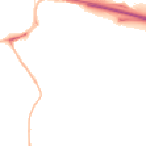 Night-time road noise heatmap for NE16 3HY