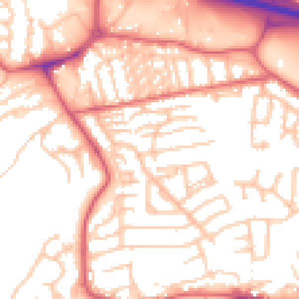 Daytime road noise heatmap for NE16 3JA