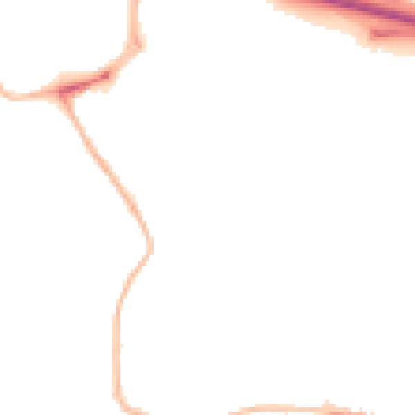 Night-time road noise heatmap for NE16 3JA