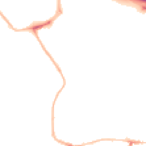 Night-time road noise heatmap for NE16 3JE