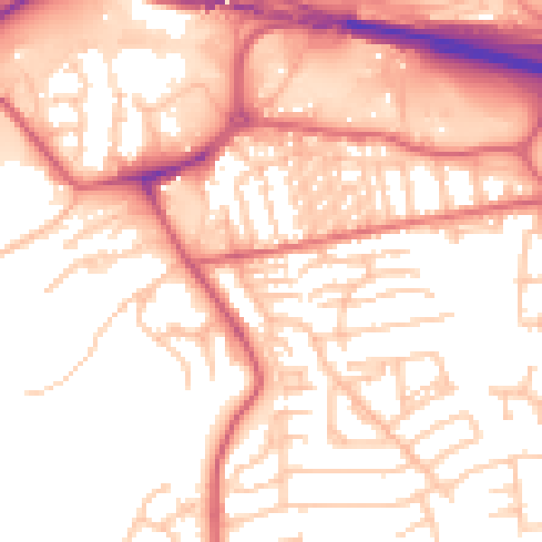 Daytime road noise heatmap for NE16 3JH