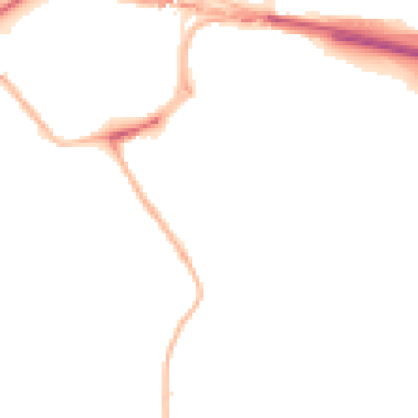Night-time road noise heatmap for NE16 3JH