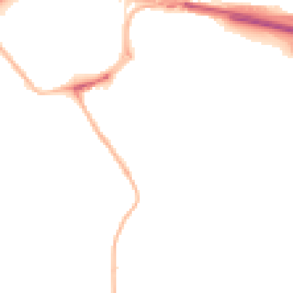 Night-time road noise heatmap for NE16 3JQ