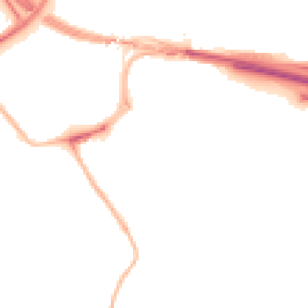 Night-time road noise heatmap for NE16 3JS